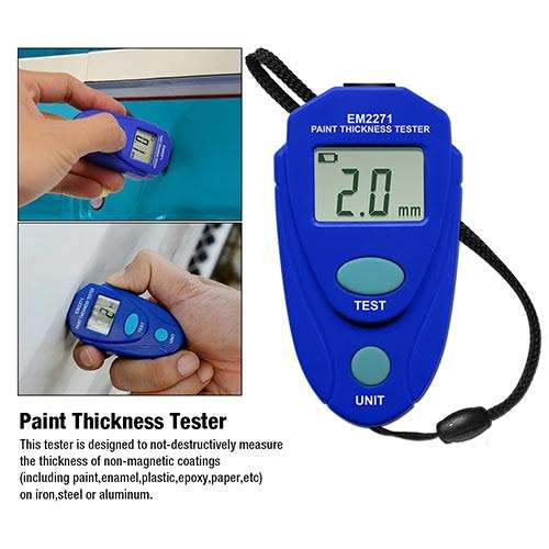 EM2271 Digital Car Paint Coating Thickness Gauge Meter with calibration plates