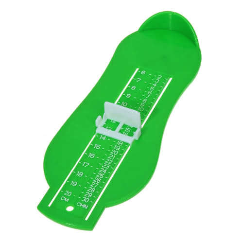 Child shoe foot measure ruler green