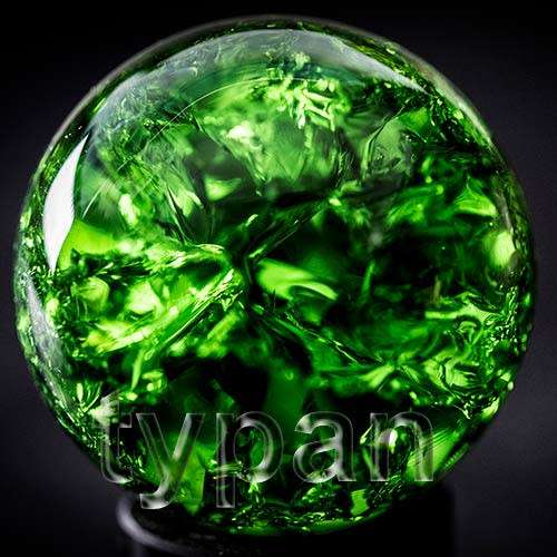 Optical Borosilicate Crown lead  Murano Feng Shui Crystal Ball 40mm Green
