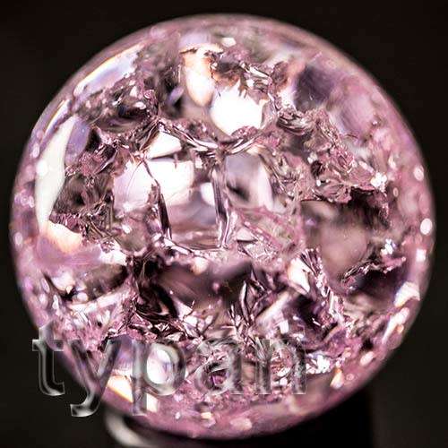 Optical Borosilicate Crown lead  Murano Feng Shui Crystal Ball 40mm  Pink