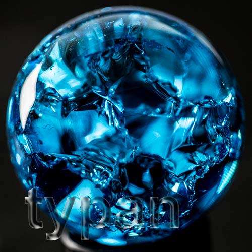 Optical Borosilicate Crown lead  Murano Feng Shui Crystal Ball 40mm Sky Blue