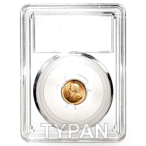 16mm COIN DISPLAY SLAB clear with 16mm silicone rubber insert