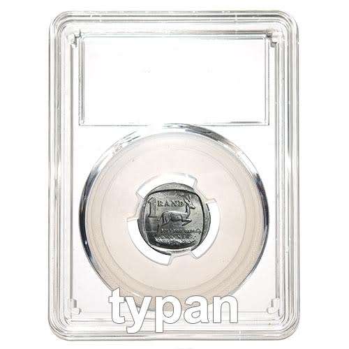 COIN DISPLAY SLAB clear with 19mm silicone rubber insert