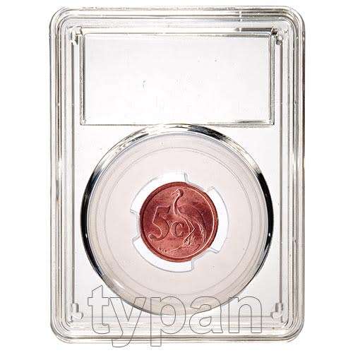20.5mm COIN DISPLAY SLAB clear with silicone rubber insert