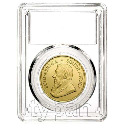 COIN DISPLAY SLAB clear with 33mm silicone rubber insert