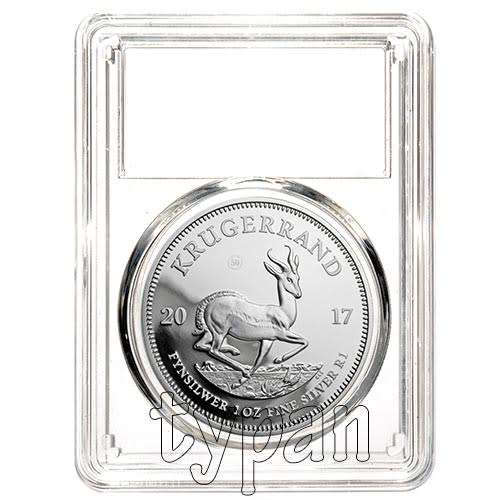 39mm COIN DISPLAY SLAB clear with silicone rubber insert