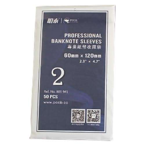 Banknote Sleeve 60X120mm pack of 50 **LOCAL STOCK**