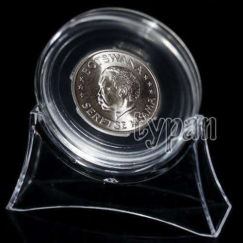 45mm coin capsule with clear size 38mm insert with display stand