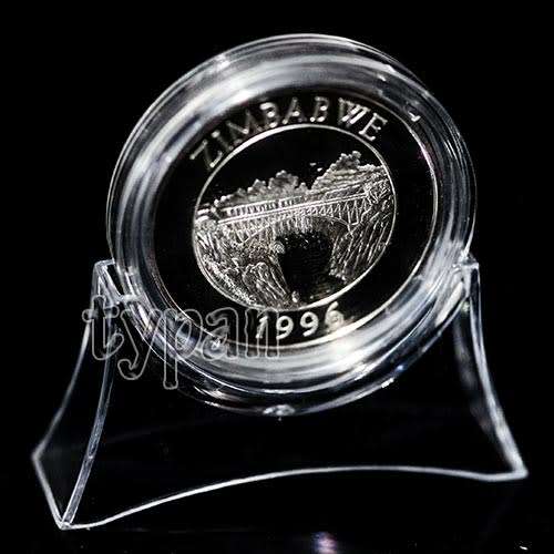 45mm coin capsule with clear size 38mm insert with display stand