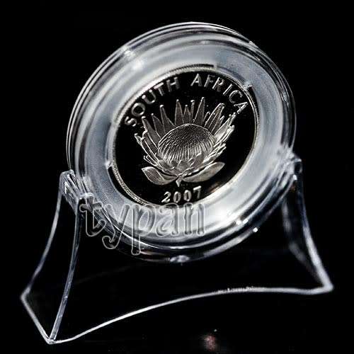 45mm coin capsule with clear size 38mm insert with display stand