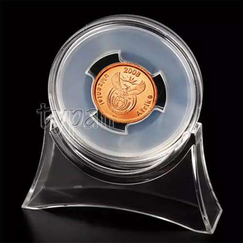 45mm coin capsule with clear size 38mm insert with display stand