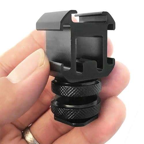 Triple Hot Shoe Mount for Cameras and Tripods