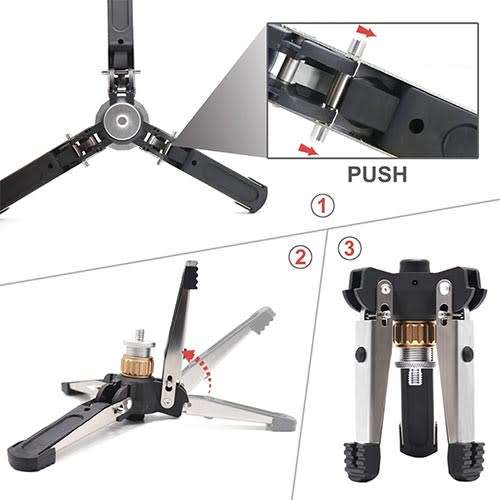 3 Legged Monopod Stand Unipod Holder Support 3/8 screw