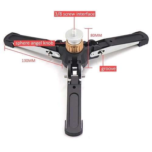 3 Legged Monopod Stand Unipod Holder Support 3/8 screw