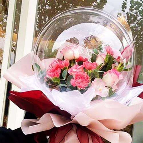 Wide neck 200mm Bobo 20 inch PVC round clear balloons air or helium fill 10 pieces