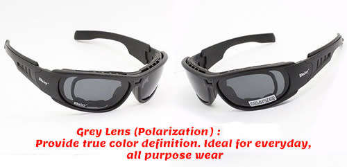 Daisy C6 Military Tactical Windproof Airsoft Bullet Resistant Polarized Sports Sunglasses 4 in 1