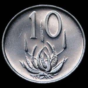 1968 South Africa 10c Afrikaans proof nickel
