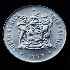 1975 South Africa 50c UNC nickel