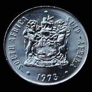 1973 South Africa 50c UNC nickel