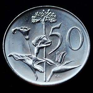 1973 South Africa 50c UNC nickel
