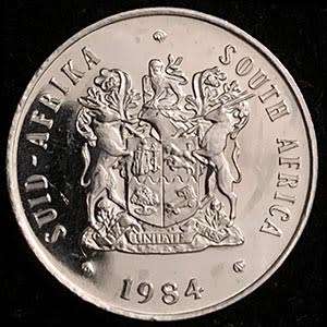 1984 South Africa 20c uncirculated