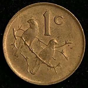 1989 South Africa circulated bronze 1c