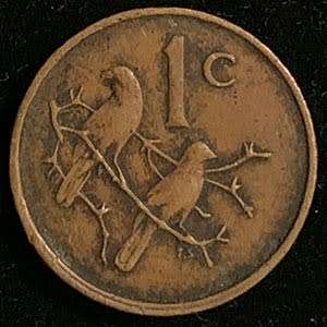 1981 South Africa circulated bronze 1c