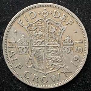 1951 George VI  United Kingdom  Half Crown