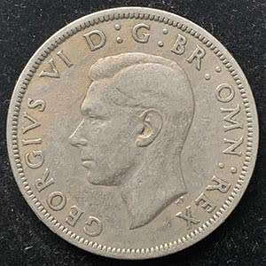 1951 George VI  United Kingdom  Half Crown