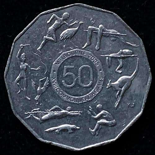 2005 Australia 12-sided 50cents coin 31.50mm 15,55g Copper-Nickel XVIII Commonwealth Games