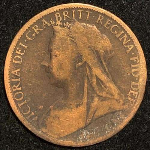 1901 United Kingdom Penny Queen Victoria 3rd portrait