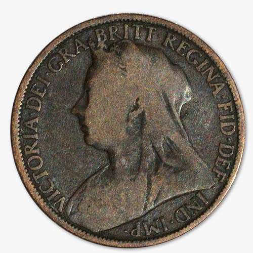 1896 United Kingdom Penny Queen Victoria 3rd portrait