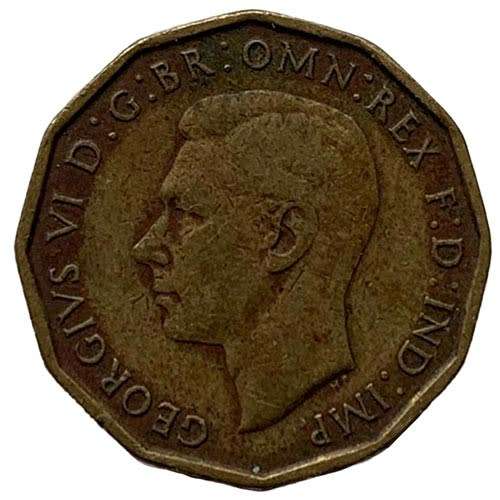 1942 United Kingdom 3 Pence - George VI