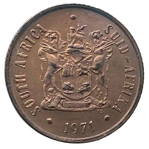 1971 South Africa 2c uncirculated bronze