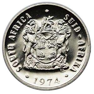 1974 South Africa 10c proof nickel