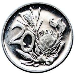 1981 South Africa 20c proof nickel