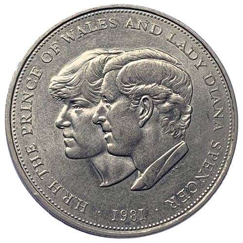 1981 25 New Pence - Elizabeth II Royal Wedding of Prince Charles and Lady Diane