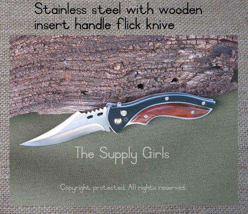 USA Saber stainless steel flick knive