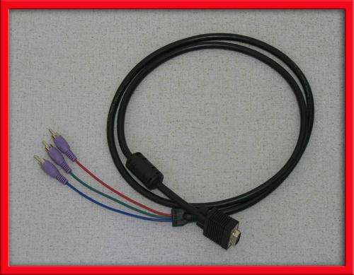 VGA to 3-RCA composite AV cable adapter.