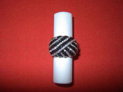W. GP MULTI SWAROVSKI CRYSTAL DOME COCKTAIL RING. STUNNING!!