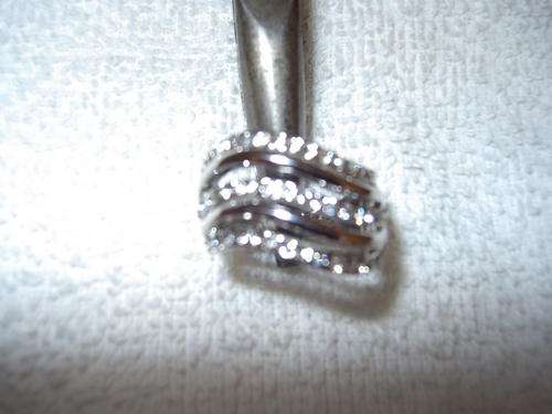 SWAROVSKI CRYSTAL WEDDING BAND WHITE GOLD GP. STUNNING!!!!