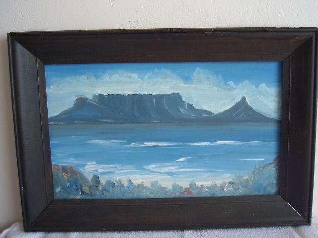 LOVELY OIL PAINTING OF TABLE MOUNTAIN.