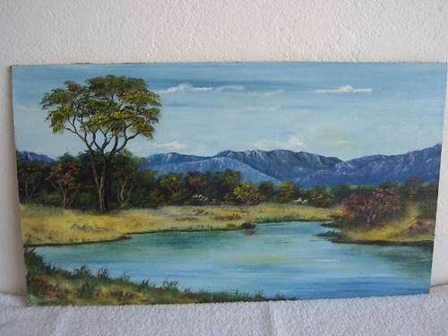 BEAUTIFUL LANDSCAPE!!! OIL ON BOARD. SIGNED BY ARTIST.