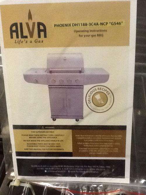 Alva G546 4 Burner Gas Braai