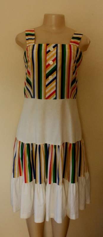 Candy stripe sun dress (1970s)