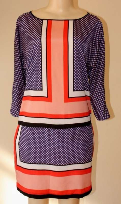 Polka dot/geometric shift dress (Country Road)
