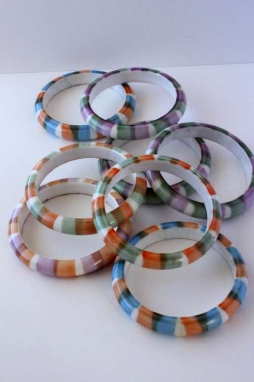 1980s stripy bangles