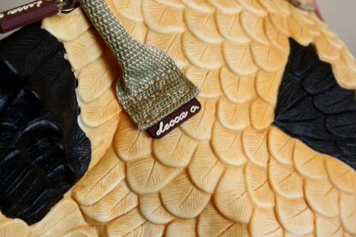 Trendy rubber chicken bag by "decca c"!