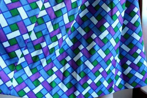 Bright 1960s full, fitted flared skirt