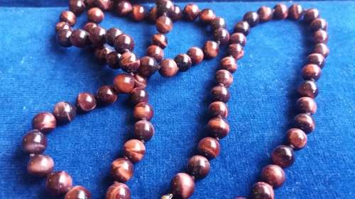 Vintage tiger's eye bead necklace